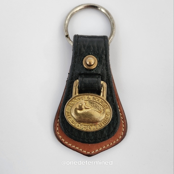 Dooney & Bourke Accessories - Vintage Dooney Black Leather Key Fob